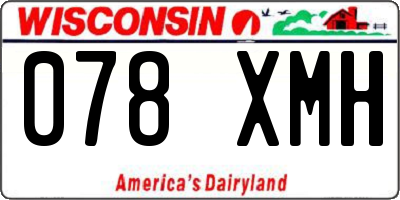 WI license plate 078XMH