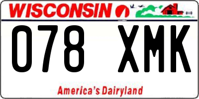 WI license plate 078XMK