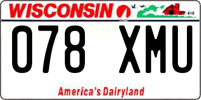 WI license plate 078XMU