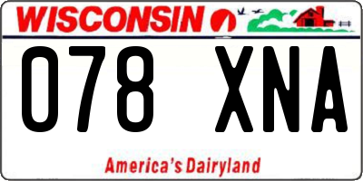 WI license plate 078XNA