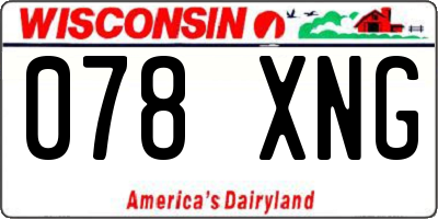 WI license plate 078XNG
