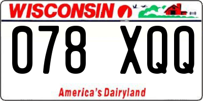 WI license plate 078XQQ