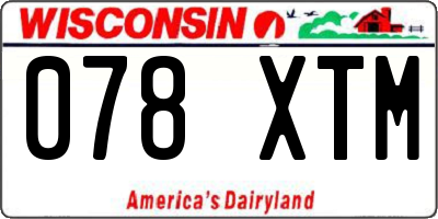 WI license plate 078XTM