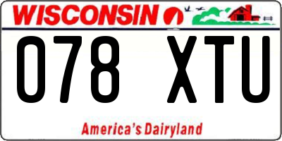 WI license plate 078XTU