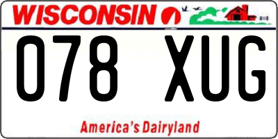 WI license plate 078XUG
