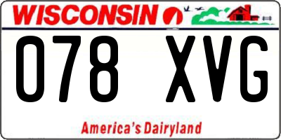 WI license plate 078XVG