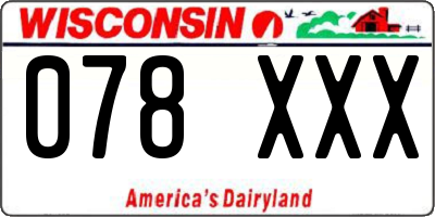 WI license plate 078XXX