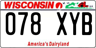 WI license plate 078XYB