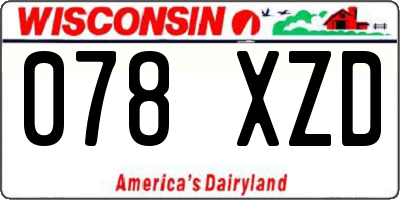 WI license plate 078XZD