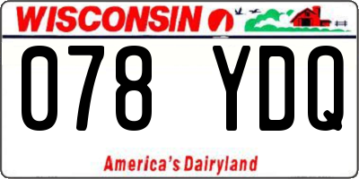 WI license plate 078YDQ