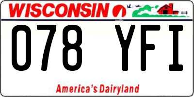 WI license plate 078YFI