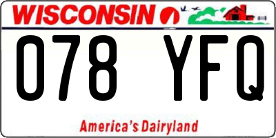 WI license plate 078YFQ