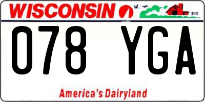WI license plate 078YGA