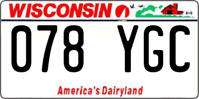WI license plate 078YGC