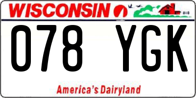 WI license plate 078YGK