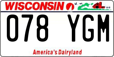 WI license plate 078YGM