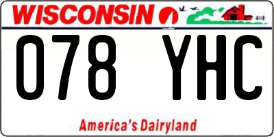 WI license plate 078YHC