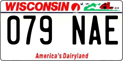 WI license plate 079NAE