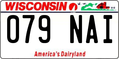 WI license plate 079NAI