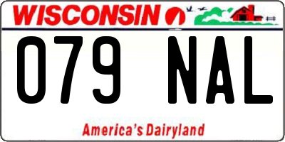 WI license plate 079NAL