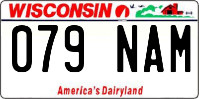 WI license plate 079NAM
