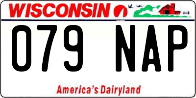 WI license plate 079NAP