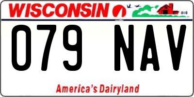 WI license plate 079NAV