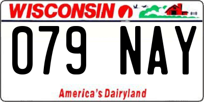 WI license plate 079NAY