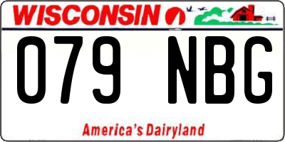 WI license plate 079NBG