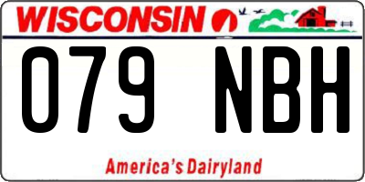 WI license plate 079NBH