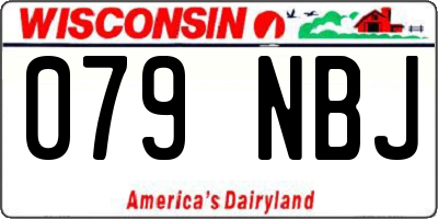 WI license plate 079NBJ