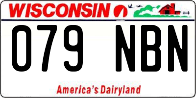 WI license plate 079NBN