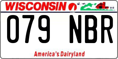 WI license plate 079NBR