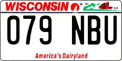 WI license plate 079NBU