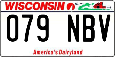 WI license plate 079NBV