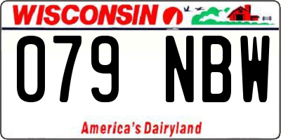 WI license plate 079NBW