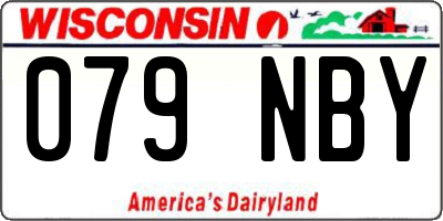WI license plate 079NBY