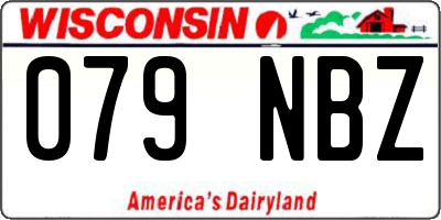 WI license plate 079NBZ