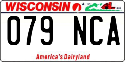 WI license plate 079NCA