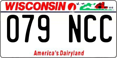 WI license plate 079NCC