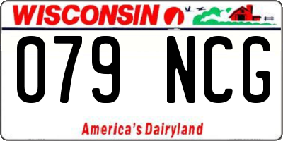 WI license plate 079NCG