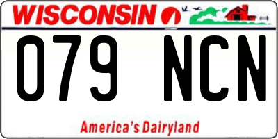 WI license plate 079NCN
