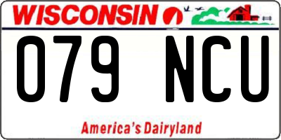 WI license plate 079NCU