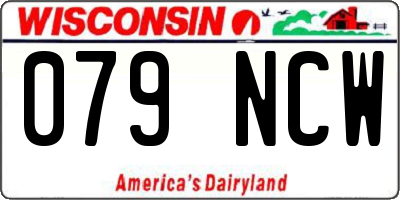 WI license plate 079NCW