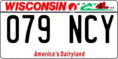 WI license plate 079NCY
