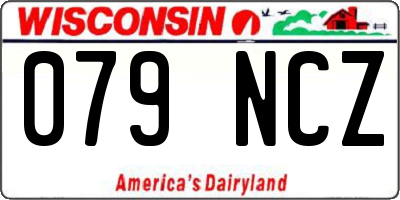WI license plate 079NCZ
