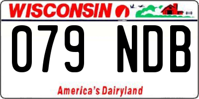 WI license plate 079NDB
