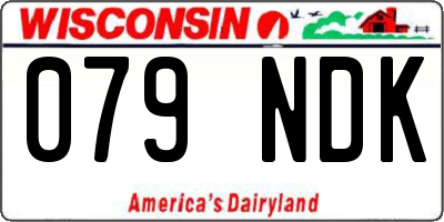 WI license plate 079NDK