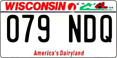 WI license plate 079NDQ