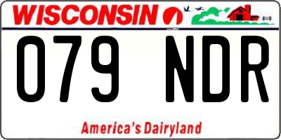 WI license plate 079NDR